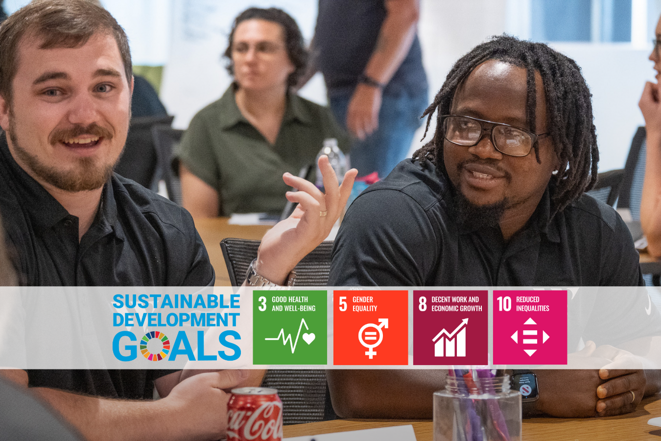 Two men at conference